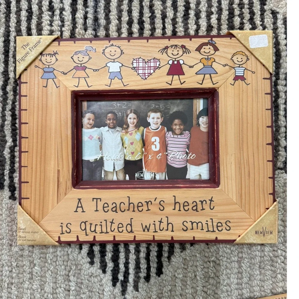 Teacher Photo Frame 6x4 Wood Kids Classroom Quote Decor Farmhouse Kitschy School
